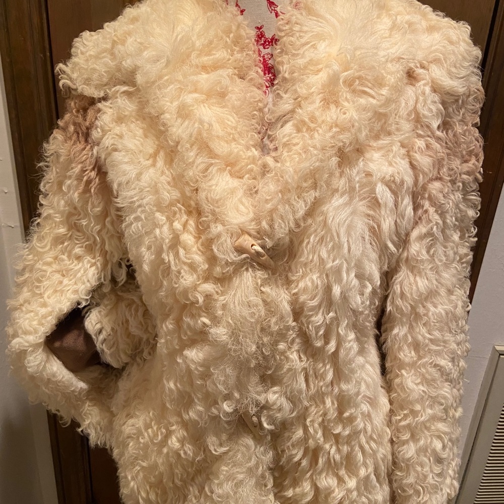 Mongolian Curly Lamb Fur Coat Jacket